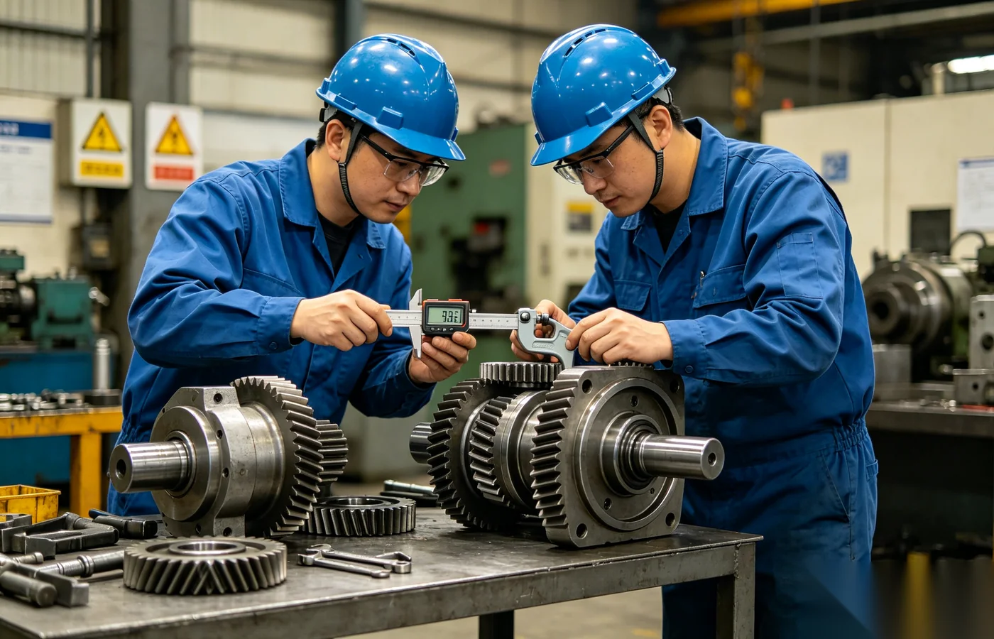 Quality control inspection and torque testing of valve gear operators