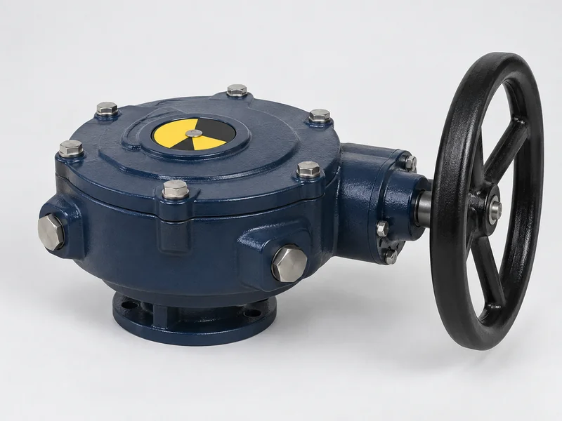 Sealed valve worm gear operator