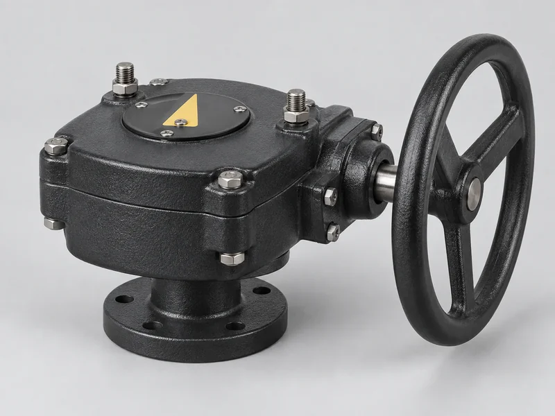 Enclosed self-locking worm gear operator