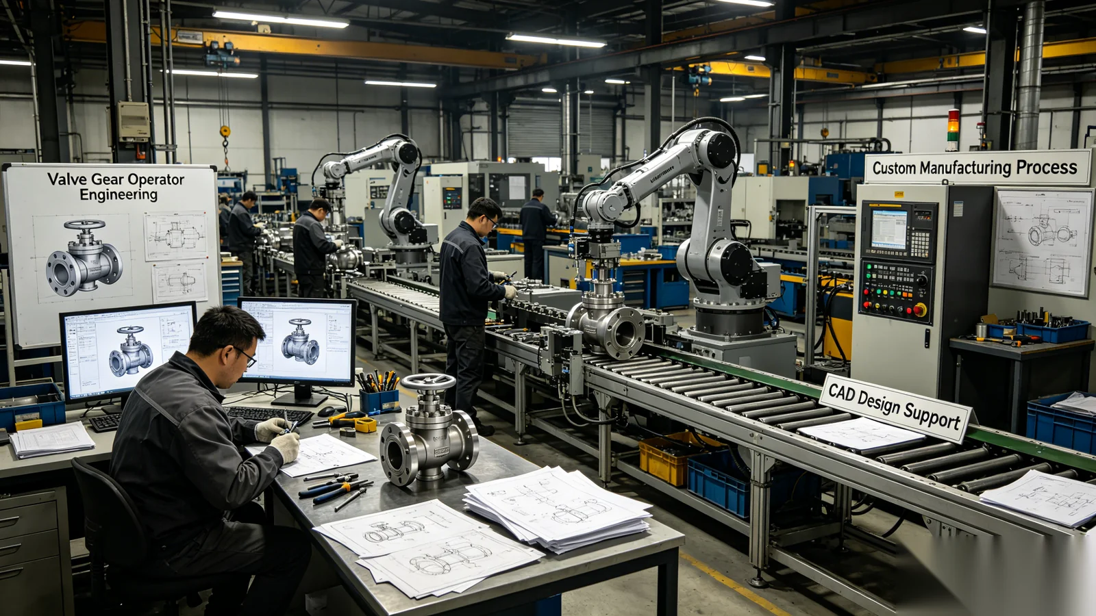 Export crating and global shipment of OEM valve gear operators for international projects