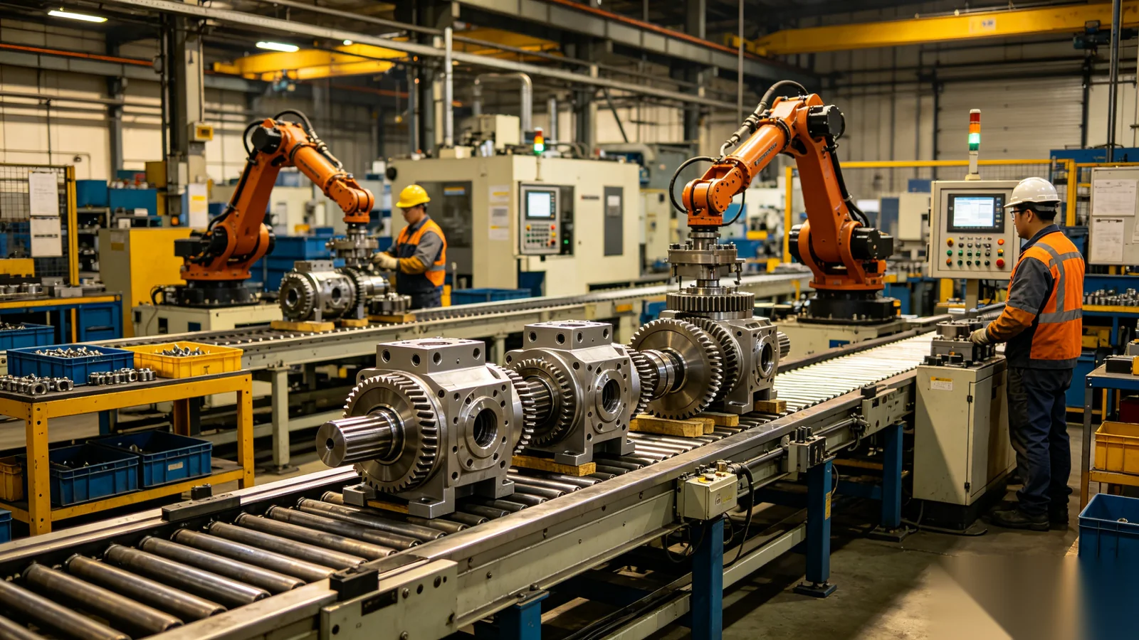 OEM valve gear operator assembly line with quality inspection and export packaging